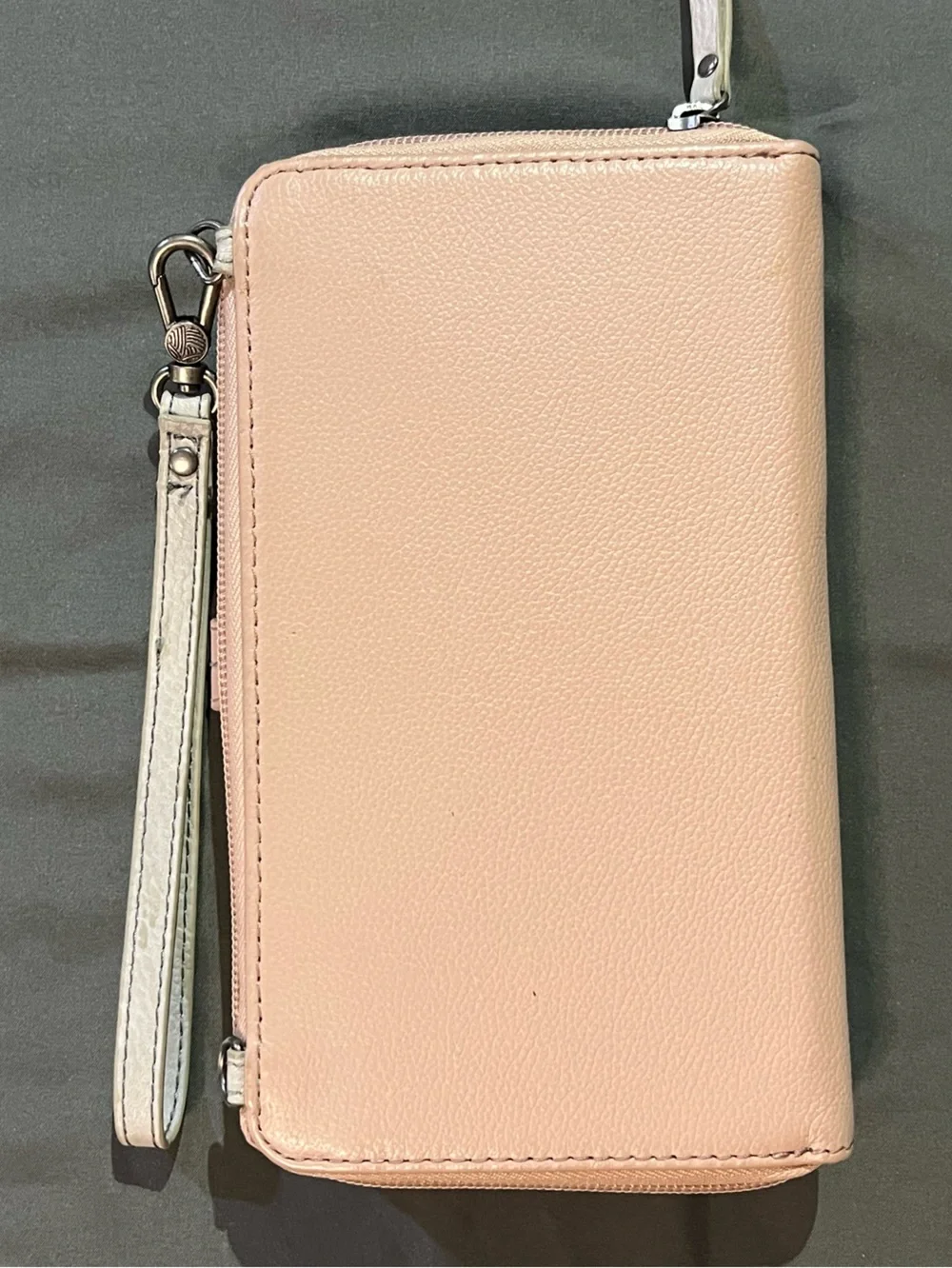 The Sak Pebbled Leather Organizer Wallet, Blush Pink, Wristlet